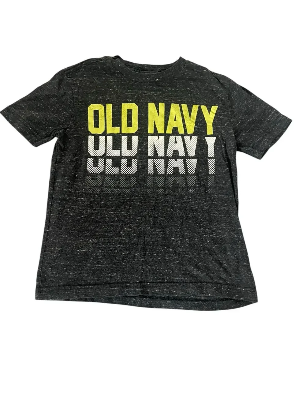 Old Navy Boys Gray Yellow Graphic Short Sleeve T-Shirt Youth Size Medium 8